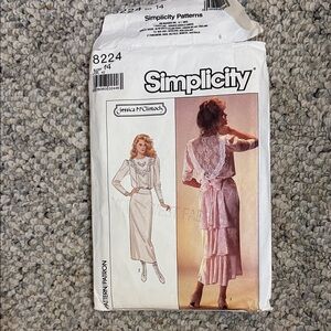 Jessica McClintock Gunne Sax 1987 dress pattern Size 14